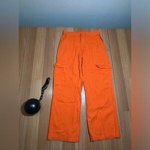 Jailbreak Ball with the chain Costume Orange Wide Leg Pants size large adult
